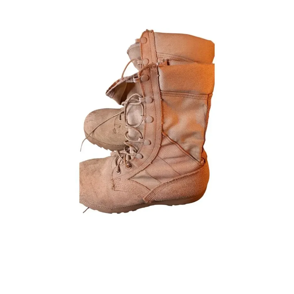 Wellco Desert Tan Military Hot Weather Combat Boots With Vibram‎ Sole 5 1/2 XL